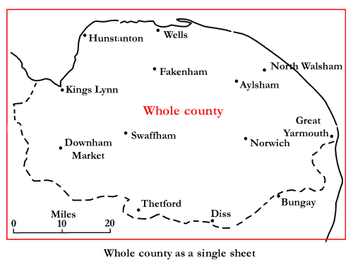 [Image: Faden’s Map of the county of Norfolk on one sheet]